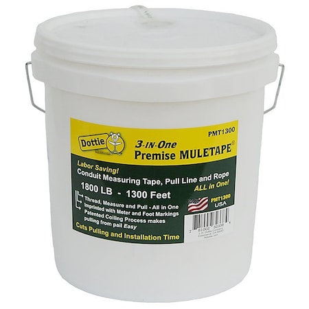 Dottie L.H. Dottie 5/8'' x 1300' 3-in-1 Pull Line Measuring Tape PMT1300